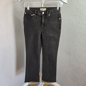 Madewell Women's Mid-rise Kick Out Jeans Black Grunge